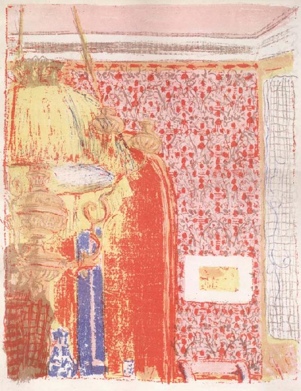 Interior with pink wallpaper II, Edouard Vuillard